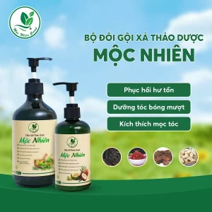 Bộ đôi gội xả thảo dược Mộc Nhiên